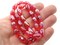 29 12mm Red Faceted Glass Teardrop Beads with AB Finish